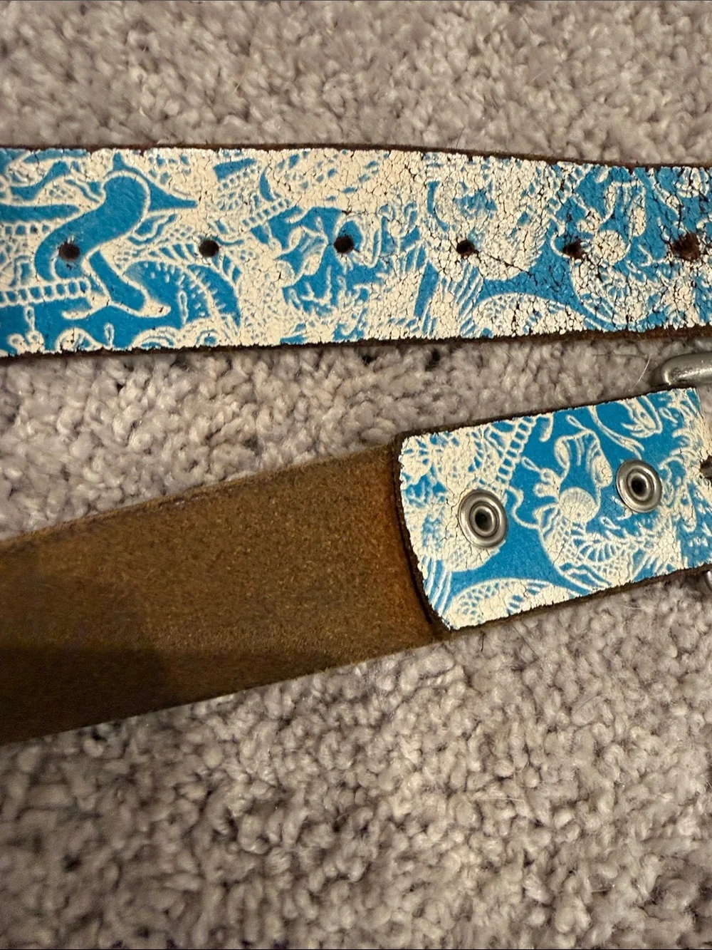 Ed Hardy Y2K Traditional Tattoo Style Leather Belt